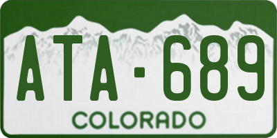 CO license plate ATA689