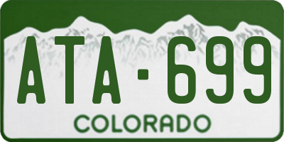 CO license plate ATA699
