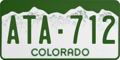 CO license plate ATA712