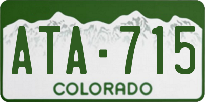 CO license plate ATA715