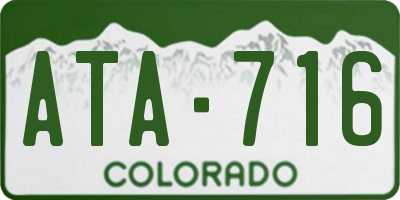 CO license plate ATA716