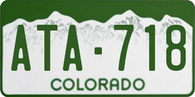 CO license plate ATA718
