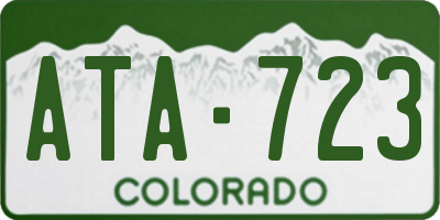 CO license plate ATA723