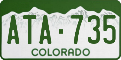 CO license plate ATA735