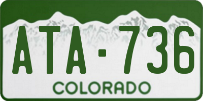 CO license plate ATA736