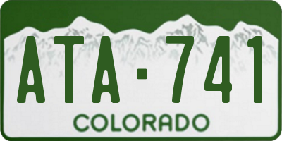 CO license plate ATA741