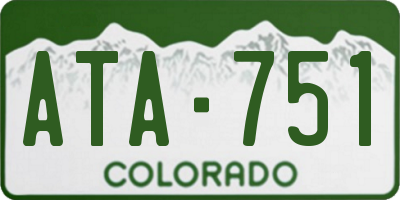 CO license plate ATA751