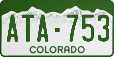 CO license plate ATA753