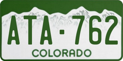 CO license plate ATA762