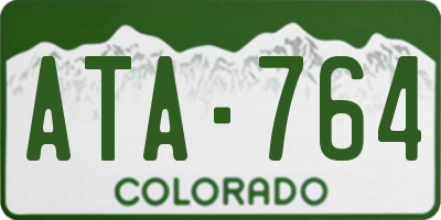 CO license plate ATA764