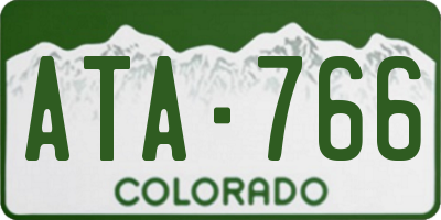 CO license plate ATA766