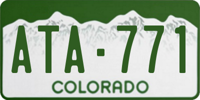CO license plate ATA771