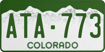 CO license plate ATA773