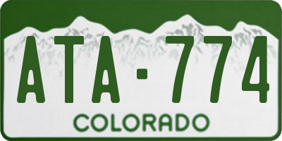 CO license plate ATA774