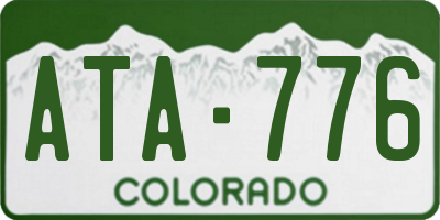 CO license plate ATA776
