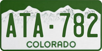 CO license plate ATA782