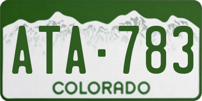 CO license plate ATA783