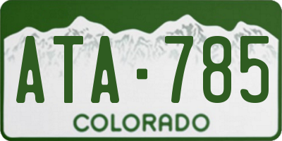 CO license plate ATA785