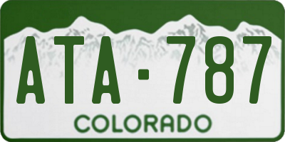 CO license plate ATA787