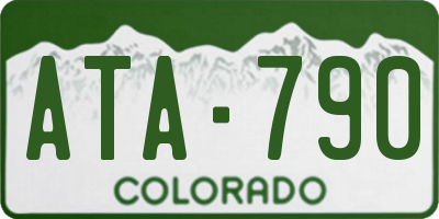 CO license plate ATA790