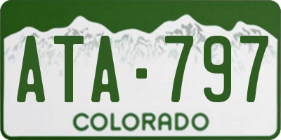 CO license plate ATA797
