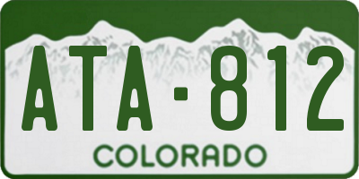 CO license plate ATA812