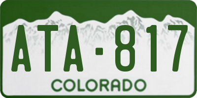 CO license plate ATA817