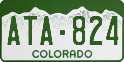 CO license plate ATA824