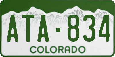 CO license plate ATA834