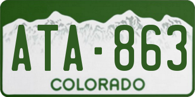 CO license plate ATA863