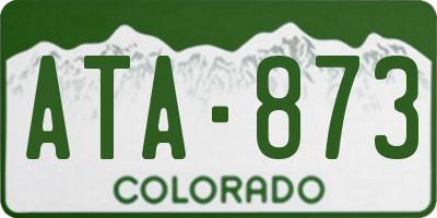 CO license plate ATA873