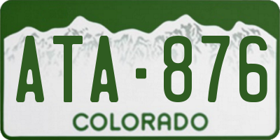 CO license plate ATA876