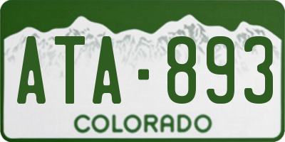 CO license plate ATA893