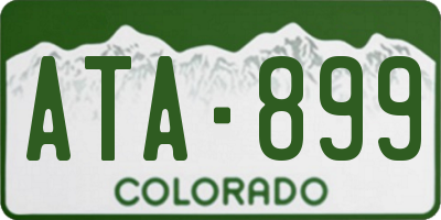 CO license plate ATA899