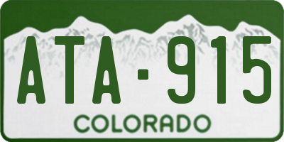 CO license plate ATA915