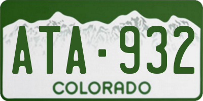 CO license plate ATA932