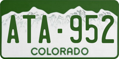 CO license plate ATA952