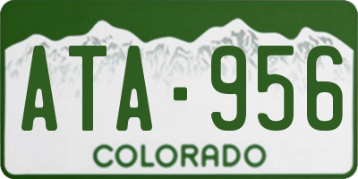 CO license plate ATA956