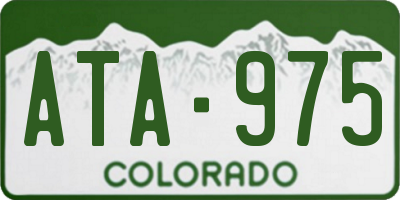 CO license plate ATA975