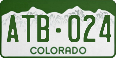 CO license plate ATB024