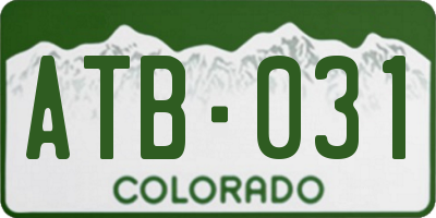 CO license plate ATB031