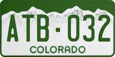 CO license plate ATB032
