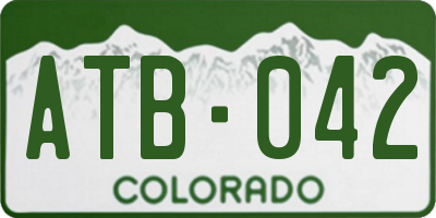 CO license plate ATB042