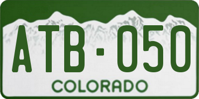CO license plate ATB050