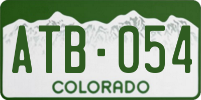 CO license plate ATB054