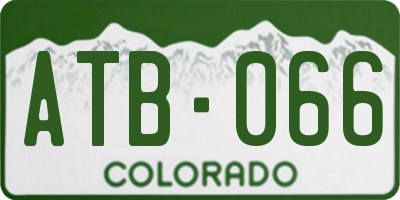 CO license plate ATB066