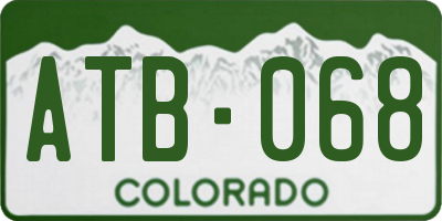 CO license plate ATB068