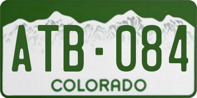 CO license plate ATB084