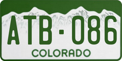 CO license plate ATB086