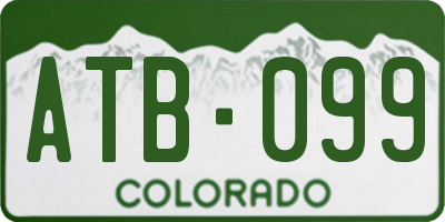 CO license plate ATB099